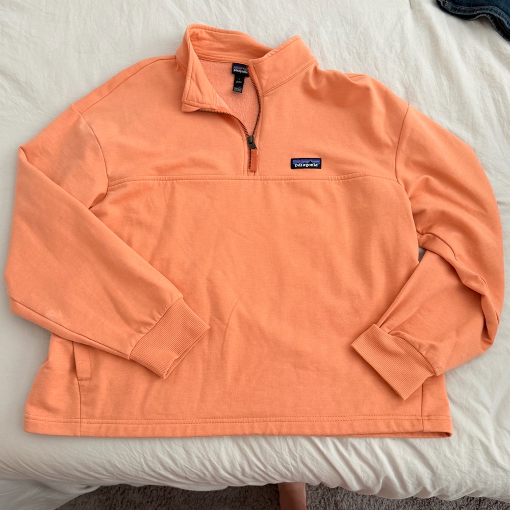 Patagonia women’s Vibrant Orange Zip-Up Sweater